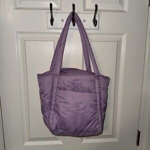 Baggu Puffy Mini Tote Bag Purse in Lavender Purple Dusty Lilac Recycled Nylon